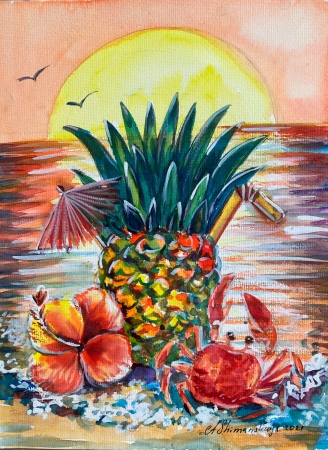 in the waves of romance by artist Anastasia Shimanskaya